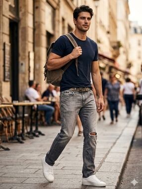 Hugo Boss Mens Maine Grey Jeans (Regular Fit) Size 36/36